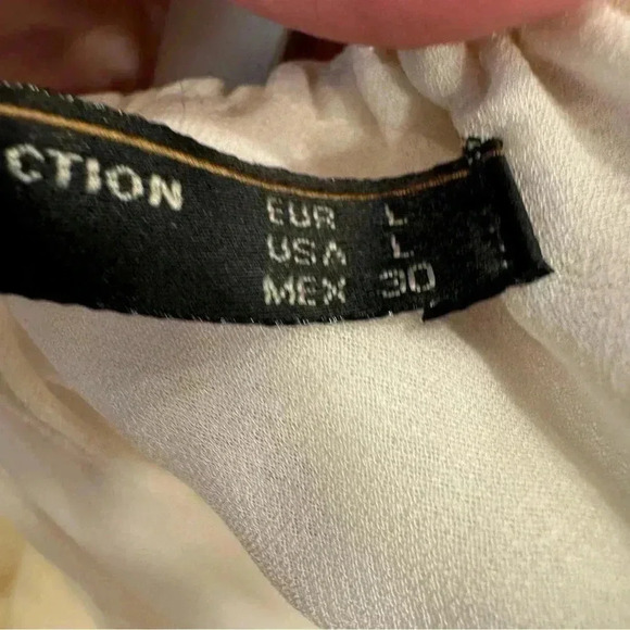 Zara trafaluc collection ivory halter top open tie back fully lined size large - Picture 5 of 12